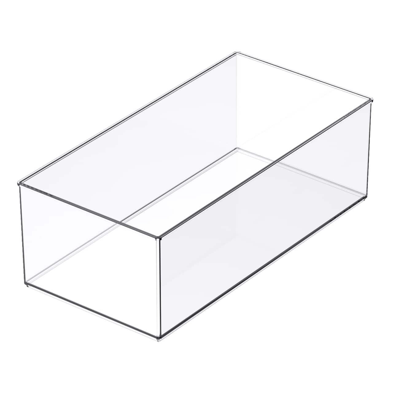 Contenant de rangement transparent et empilable de 30,4 cm x 15,2 cm d’Ordonnez simplement